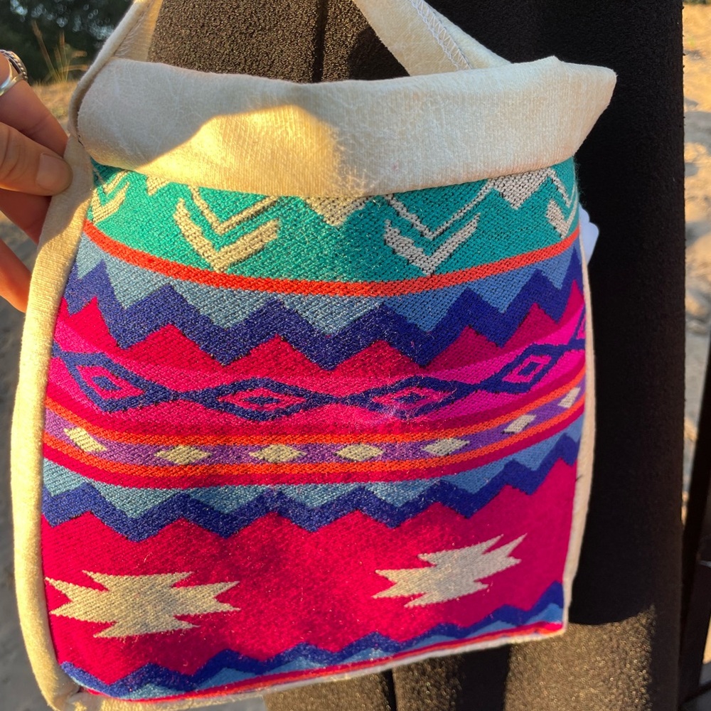Colorful Geometric Pattern Crossbody Bag - Picture 3 of 6